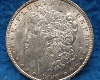 Lot 25. 1896 P Morgan silver dollar