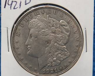 Lot 15. 1921 D Morgan silver dollar
