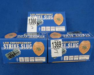 Lot 192. 30 NSI Law Enforcement Strike 12-gauge slugs