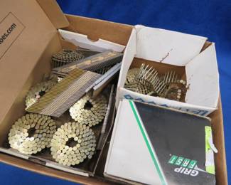 Lot 206. Roofing nail coils and framing nail strips