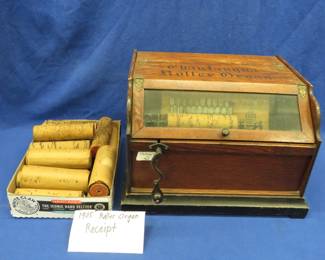 Lot 21. Antique Chautaugua Roller Organ with 17 rollers. This organ appears to be in very good working condition. NO shipping on this item