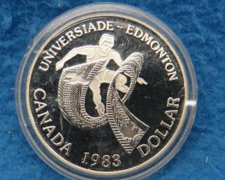 Lot 276. 1983 Canadian Edmonton proof 50% silver dollar