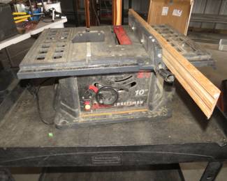 Lot 243. Sears Craftsman 10" portable table saw, no blade included