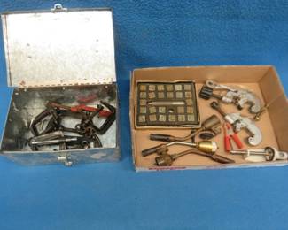 Lot 36. Craftsman 1/4" ratchet, propane torches, clamps, and more