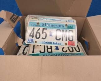 Lot 262. Approx. 32 lbs. of mostly if not all Minnesota license plates