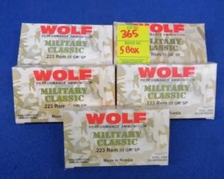 Lot 143. 100 Wolf .223 Rem rounds