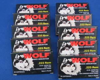 Lot 193. 200 Wolf .223 Rem rounds