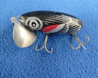 Lot 458. Fred Arbogast 2 3/4" Red Wing Black Bird Jitterbug