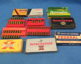 Lot 334. Assorted rifle rounds and shotgun shells with calibers or gauges as shown in the photos