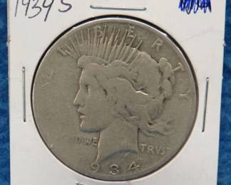 Lot 91. 1934 S Peace dollar