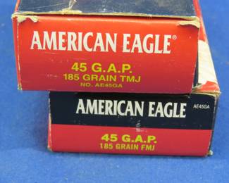 Lot 141. 100 American Eagle 45 G.A.P. rounds