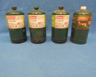 Lot 37. Four 1# propane cylinders. All feel full.
