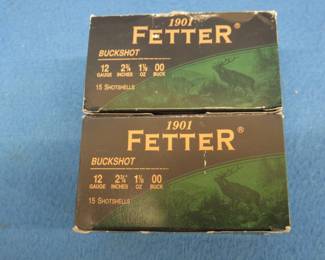 Lot 282. 30 Fetter 12-gauge 2 3/4" 00 buckshot