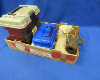 Lot 383. Two tackleboxes with contents and more