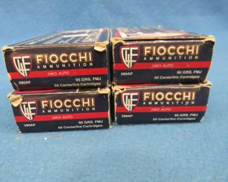Lot 281. 200 Fiocchi 380 auto. 95-grain FMJ.