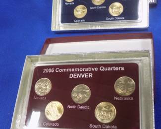 Lot 41. 18 sets of 50 States Commemorative Quarters: 2006-2009. Each year contains 3 sets of 5 quarters each for Denver, Philadelphia, and Gold plated