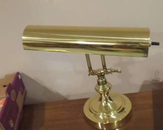 Lot 492. Piano/bankers lamp