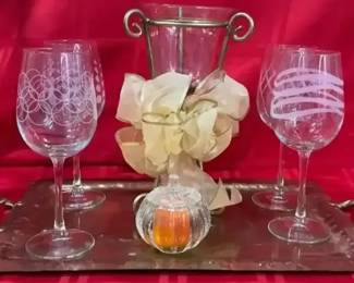 Wine Glasses  Tray