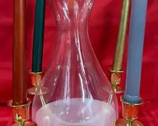 Glass Vase  Candle Holder 