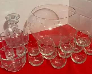 Glassware Punch Bowl  More