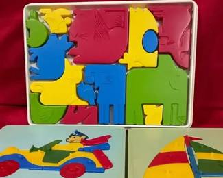 3 Childrens Plastic Puzzles