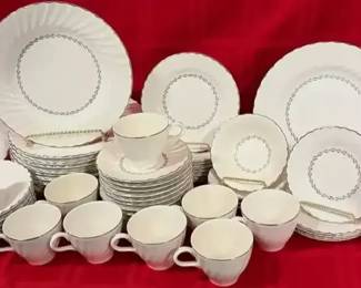 Huge Collection of White Dishes 