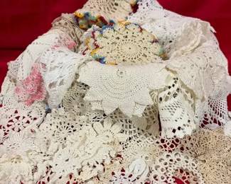 Large Collection of Tatting  Crochet Doilies