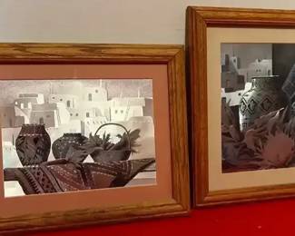 2 Metal Etchings Artwork