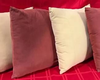 4 Microsuede Like Throw Pillows 