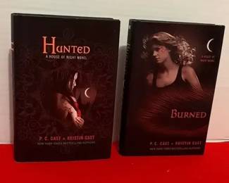 1st Editions 2 Books Hunted and Burned By P C Cast  Kristin Cast