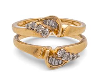 Lot 85
Original Designs 14k Yellow Gold and Diamond Ring Jacket
