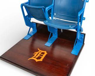 Lot 1052
Detroit Tigers Set of Two Seats from Tiger Stadium, on Custom Platforms