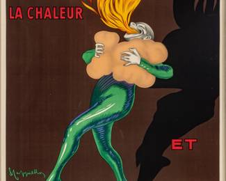 Lot 1000
Leonetto Cappiello (French, 1875-1942) Lithographic Poster in Colors on Paper, Linen Backed, Ca. 1930, 'Le Thermogène'