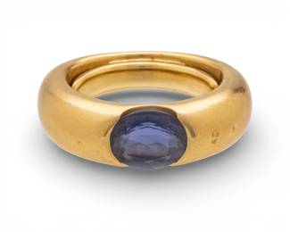 Lot 28
Cartier (French) 18k Yellow Gold and Iolite Gent's Ring