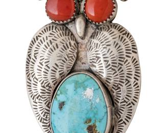 Lot 100
Sterling Silver Owl Brooch, Signed MAA