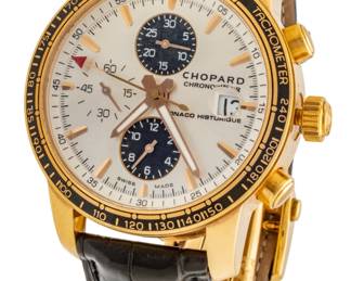 Lot 36
Chopard (Switzerland) 'Grand Prix De Monaco Historique' 18kt Rose Gold Chronograph Wristwatch