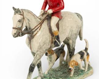 Lot 1080
Kathleen Wheeler (English-American, 1884-1977) Porcelain Horse and Hound Figurine