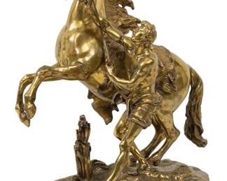 Lot 1061
After Guillaume Coustou the Elder (French, 1677-1746) Doré Bronze Marly Horse Sculpture