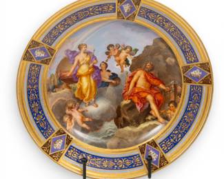 Lot 1090
Royal Vienna (Austrian) Porcelain Cabinet Plate, Allegorical Scene