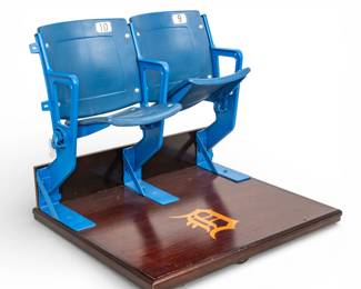 Lot 1053
Detroit Tigers Set of Two Seats on from Tiger Stadium, on Custom Platforms