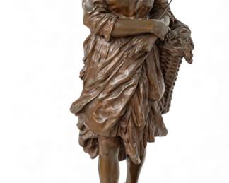 Lot 1064
Jean-Baptiste Carpeaux (French, 1827-1875) Bronze Sculpture 'Winkle Gatherer'