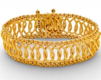 Lot 29
14K Yellow Gold Retro Style Bracelet