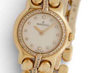 Lot 43
Bertolucci (Swiss) 18k Yellow Gold and Diamond Women's Watch 'Pulchra'