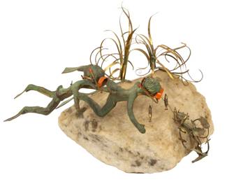 Lot 1072
American Patinated Bronze and Quartz Sculpture, 1977, 'Two Snorkelers'