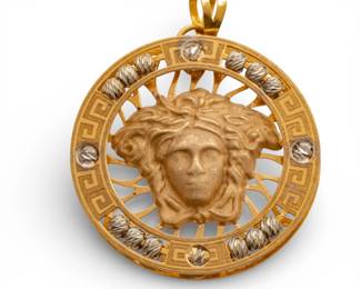 Lot 92
18k White and Yellow Gold Medusa Pendant