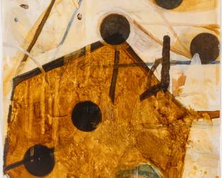 Lot 1014
Scott Richter (American, B. 1943) Ink, Shellac and Collage on Paper, 1992, 'Untitled'