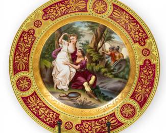 Lot 1088
Royal Vienna (Austrian) Porcelain Cabinet Plate 19th C., 'Rinaldo It Armida'