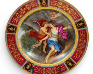 Lot 1089
Royal Vienna (Austrian) Porcelain Cabinet Plate, 19th C., 'Cupid and Psyche'