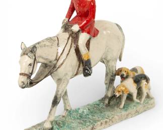Lot 1081
Kathleen Wheeler (English-American, 1884-1977) Porcelain Horse and Hound Figurine