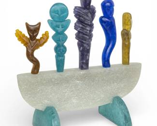 Lot 1038
Mark Abildgaard (American, B. 1957) Glass Sculpture 1994, 'Spirit Boat'